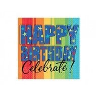 Happy Birthday Celebrate Beverage Napkin