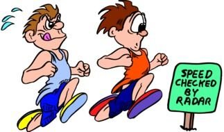 Person fast Running drawing