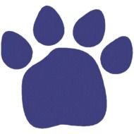 Blue Paw Print Clip Art N12