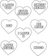 Valentine Heart Candy Coloring Page N2