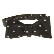 black men's butterfly polka dot tie