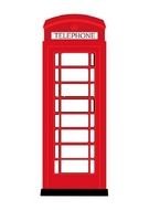 Red Telephone Box clipart