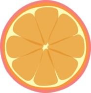 Pinkorangeborder Tangerine Clip Art