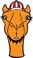 nice Camel face Clip Art drawing