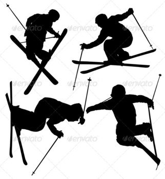 Skiing Silhouette N2