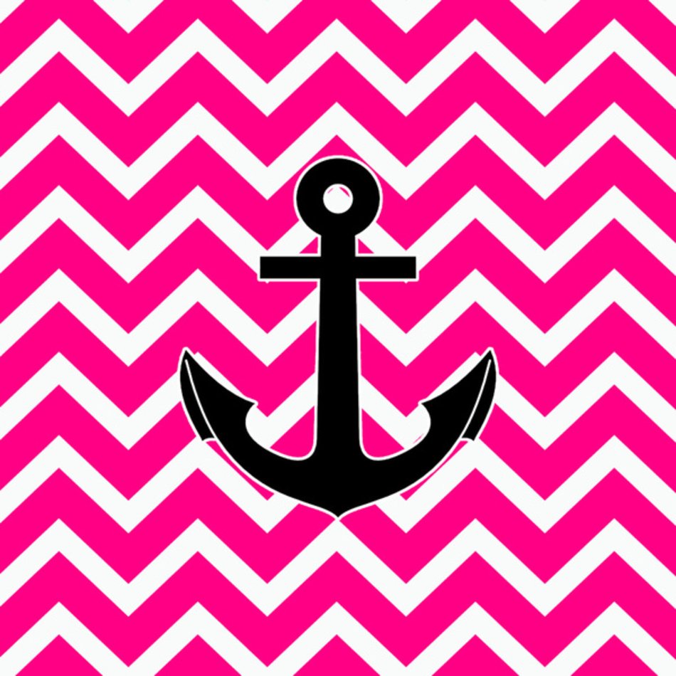 Anchor With Chevron Pattern Computer Wallpaper