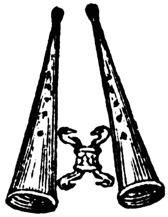 Double instrument as a graphic illustration