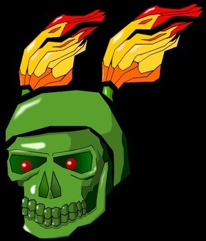 Skull With Flames N6