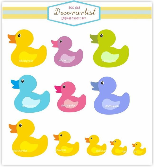 Cute Rubber Duck Clip Art N2