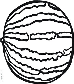 Watermelon Fruit Coloring Pages