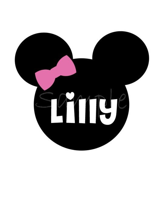 Minnie Mouse Silhouette Clip Art N3