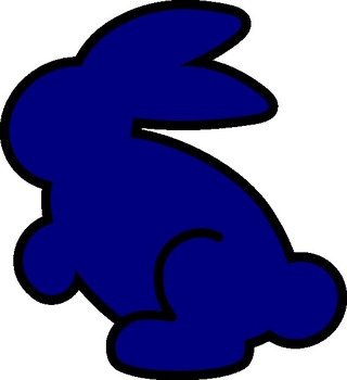 Blue Bunny Clip Art