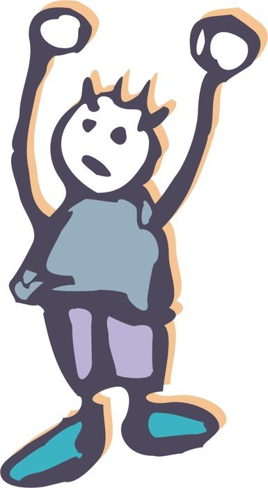 Clip Art of cartoon Boy Back