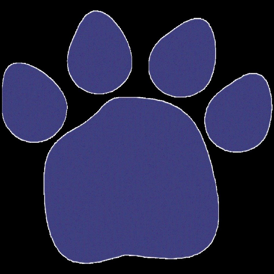 Blue Paw Print Clip Art N12