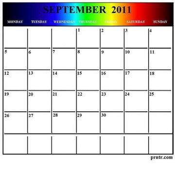 October Calendar Clip Art N4