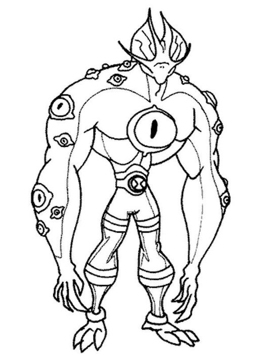 Ben 10 Omniverse Coloring Pages drawing
