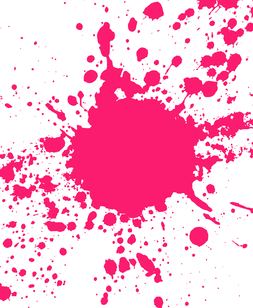 Pink Paint Splatter Drawing Free Image