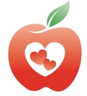 Healthy apple Logo drawing