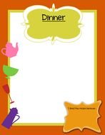 Recipe Book Cover Clip Art drawing