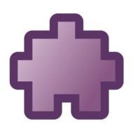 Purple puzzle piece as a clipart