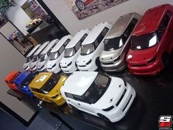 Picture of colorful car models