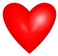 glitter on a red heart