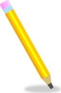 yellow pencil on a white background