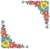 Flower Clipart Border drawing