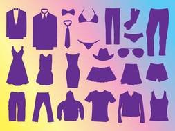 clipart of the clothes Silhouette