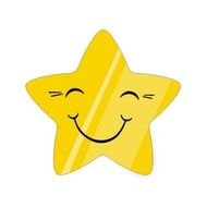 Gold Star Smiley Face N2