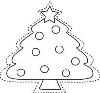 Christmas Tree Coloring Book Pages