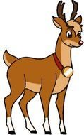 drawing of a young deer on a white background