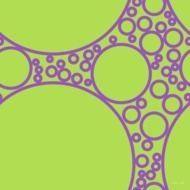 Deep Lilac And Conifer Circles Bubbles Sponge Soap Seamless Tileable
