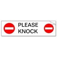Please Knock Signs Door N2