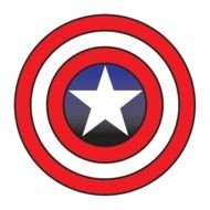 superman shield with white star