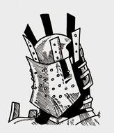 Ä°llustration of Medieval Knight Helmet Sketch