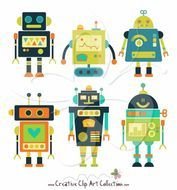 Cute Robot Clip Art N10