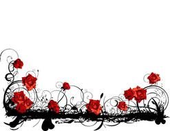 Ä°llustration of Elegant Red Roses Border