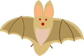 Clip art of cartoon bat