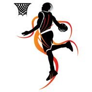 Basketball Player Slam Dunk Clip Art