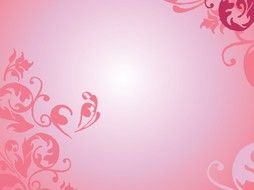 pink background with floral spirals