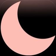 painted pink moon on a black background