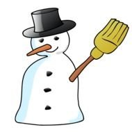 Christmas Snowman as a Clip Art