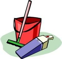 Cleaning Clip Art drawing