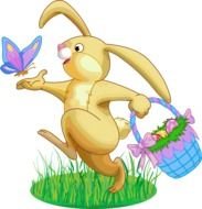 Easter Bunny card Clip Art drawing