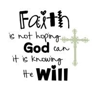Quotes about faith in God on a white background with a cross