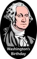 George Washington S Birthday Clip Art drawing