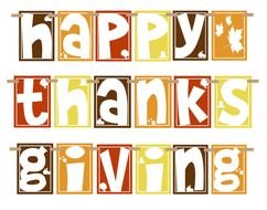 Happy Thanksgiving post card drawing