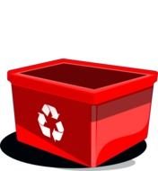 Red Recycle Bin Clip Art N2