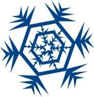 Blue Snowflake Clip Art N21